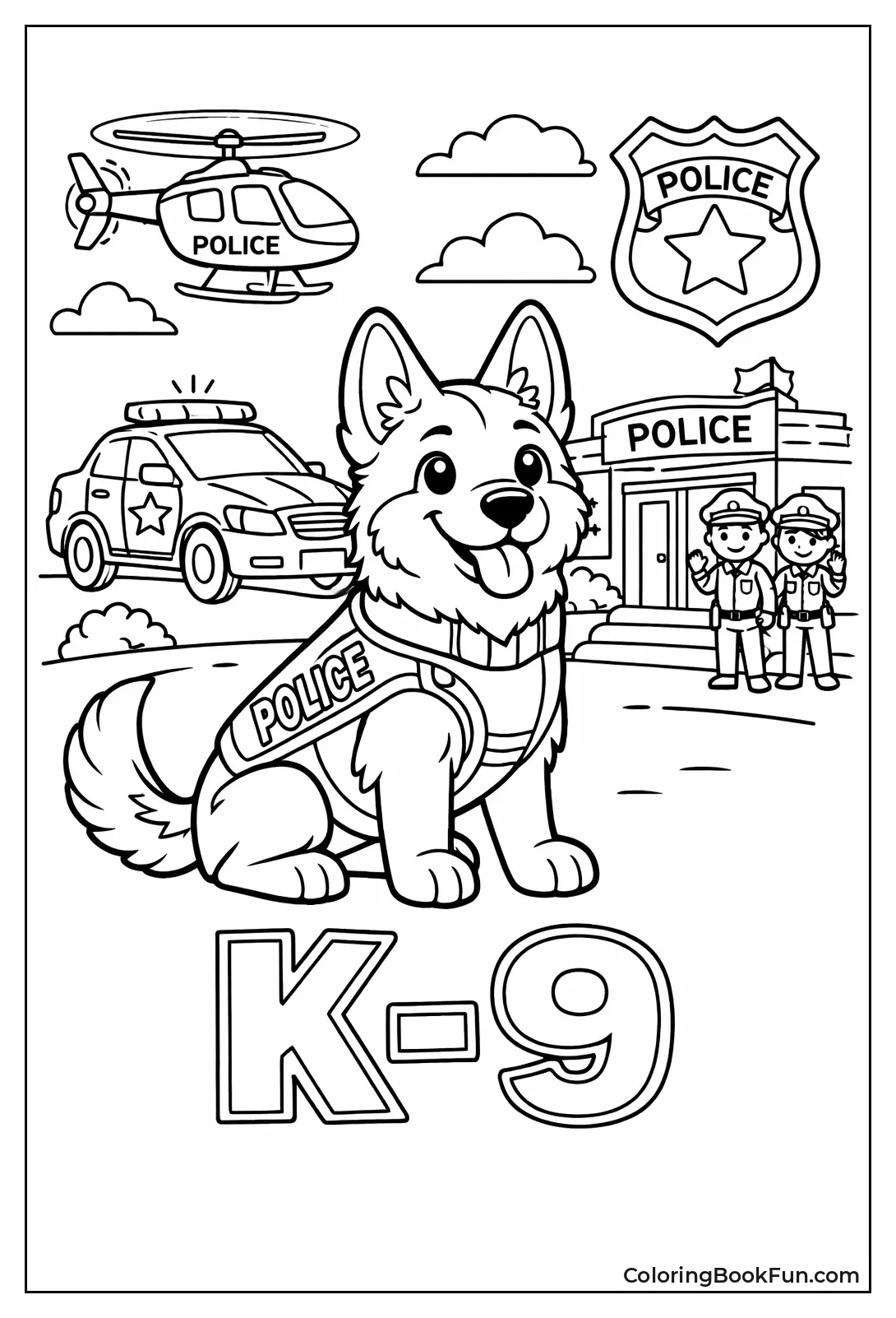 Happy K-9 Police Dog