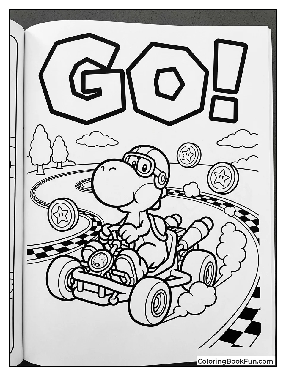 Yoshi Driving Green Kart