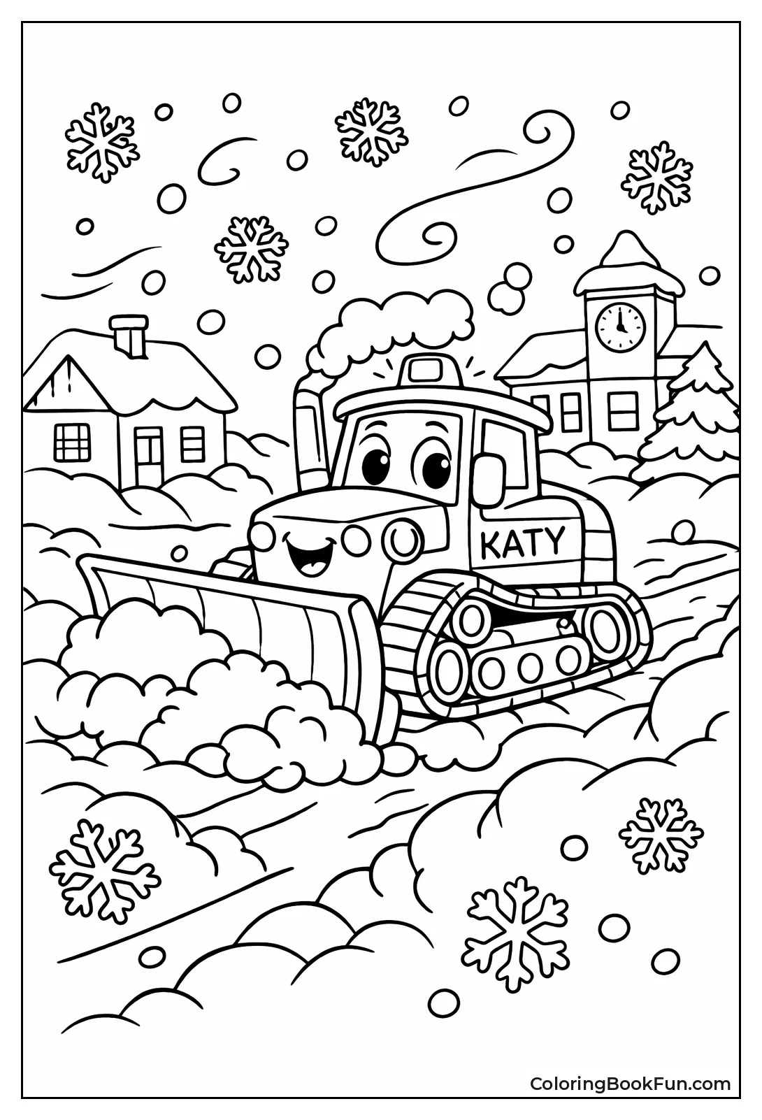 Katy Plowing Big Snow