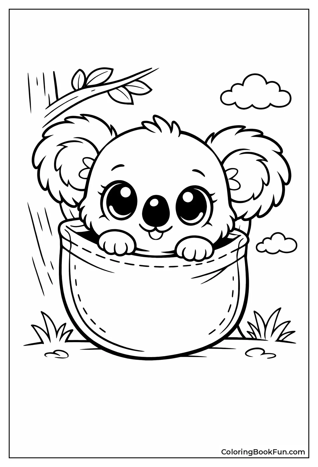 Kawaii Baby in Pouch