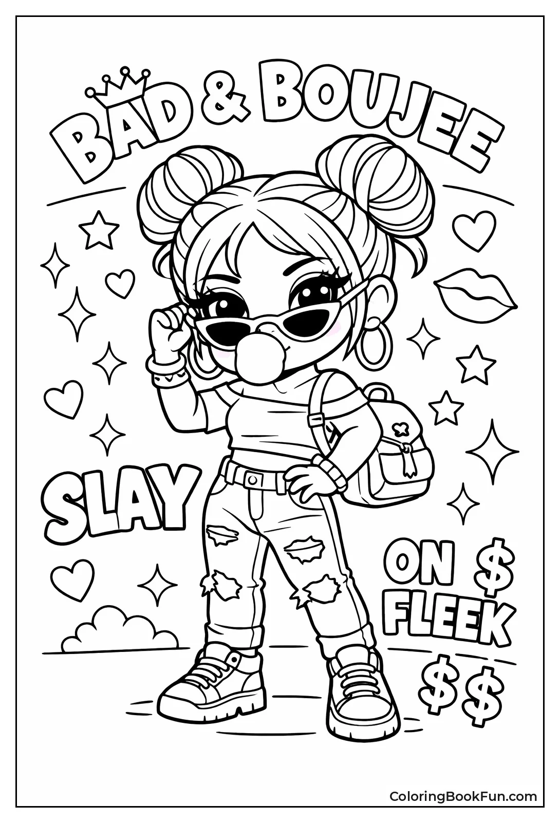 Kawaii Baddie with Space Buns
