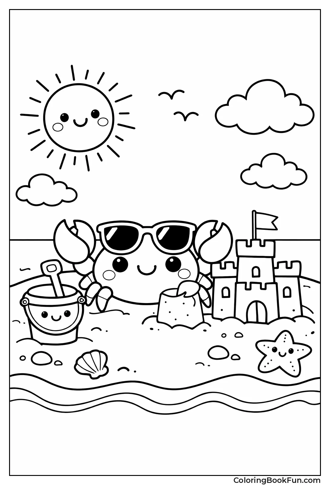 Crab Building Sandcastle