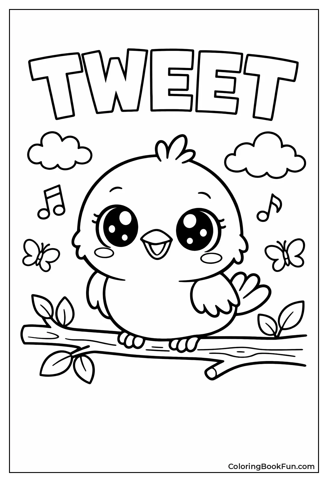 Chubby Bird with Big Eyes