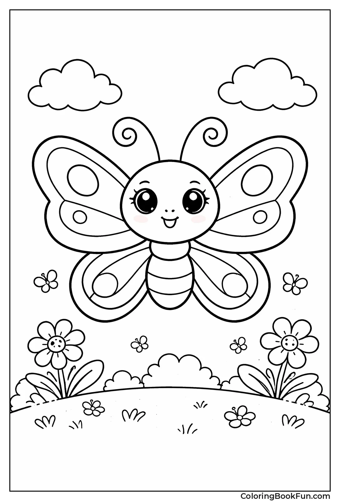 Cute Smiling Butterfly