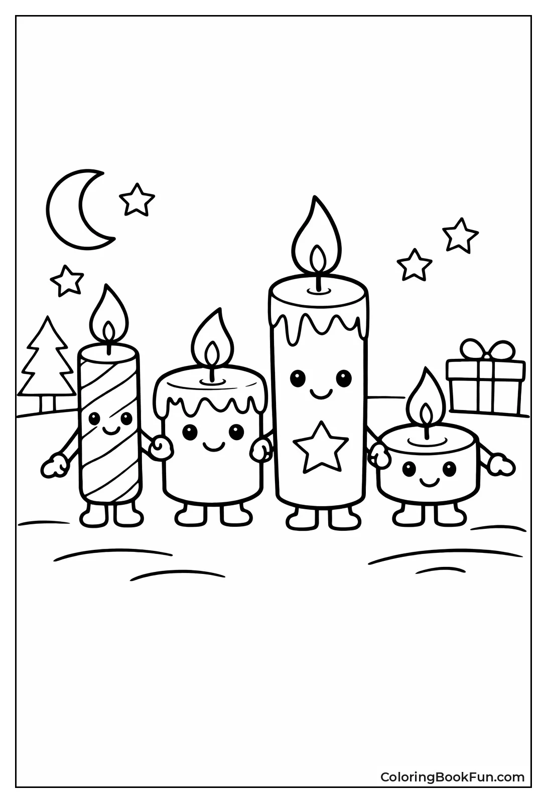 Cute Candles Hold Hands Together