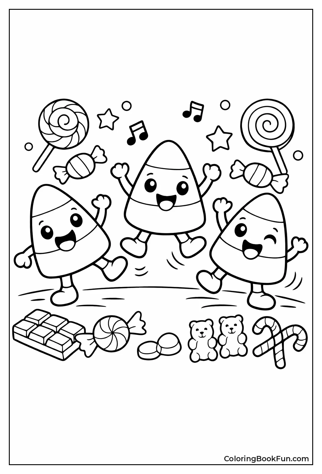 Dancing Candy Corn Friends