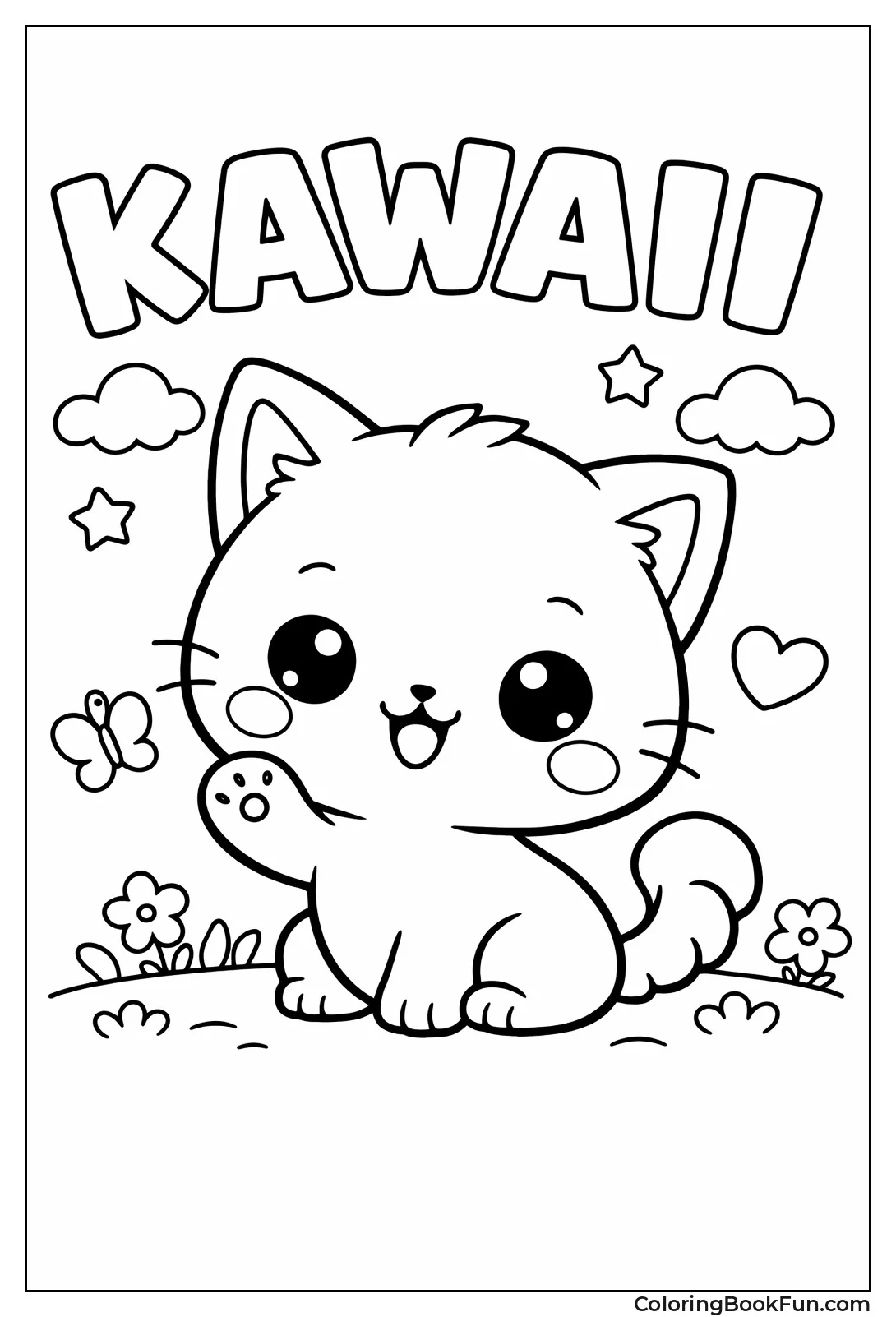 Kawaii Cartoon Kitten