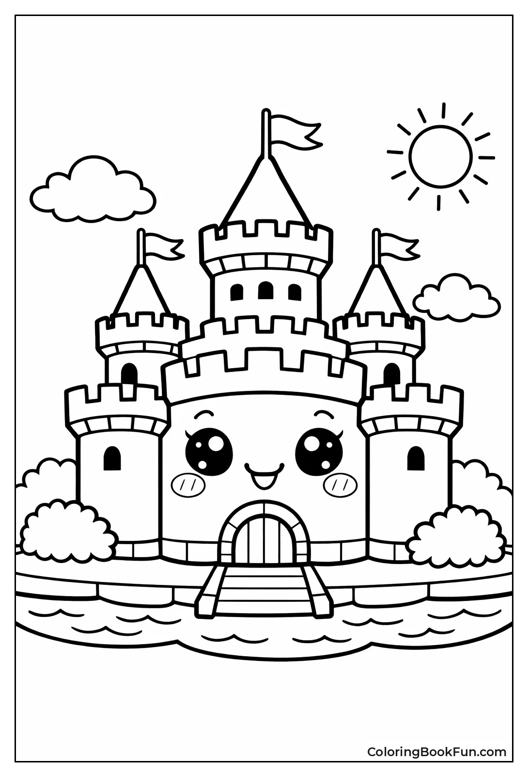 Kawaii Castle with Face