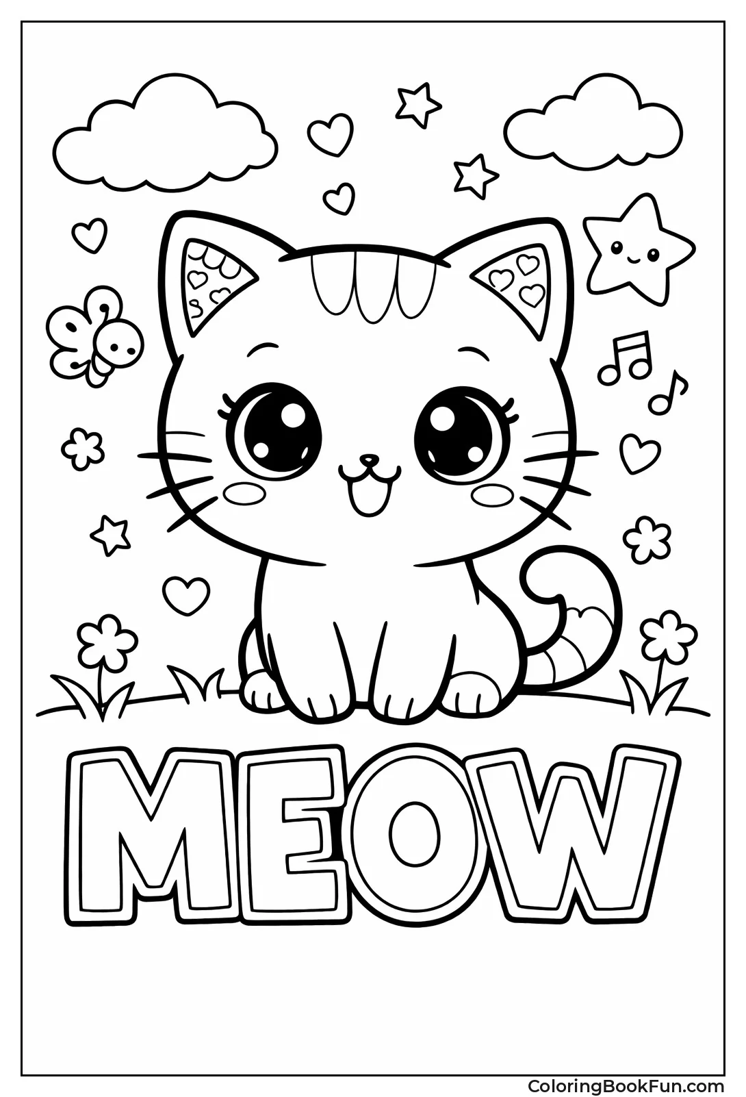 Cute Cat with Playful Smile