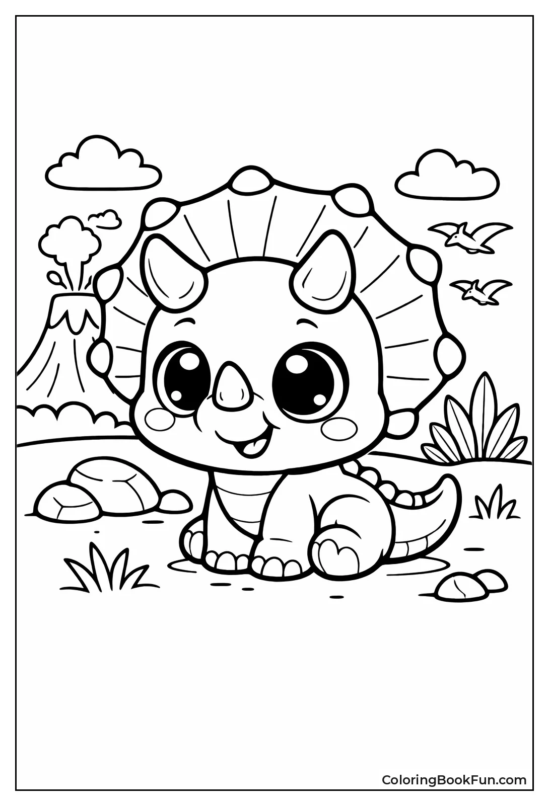 Chibi Kawaii Triceratops Eyes