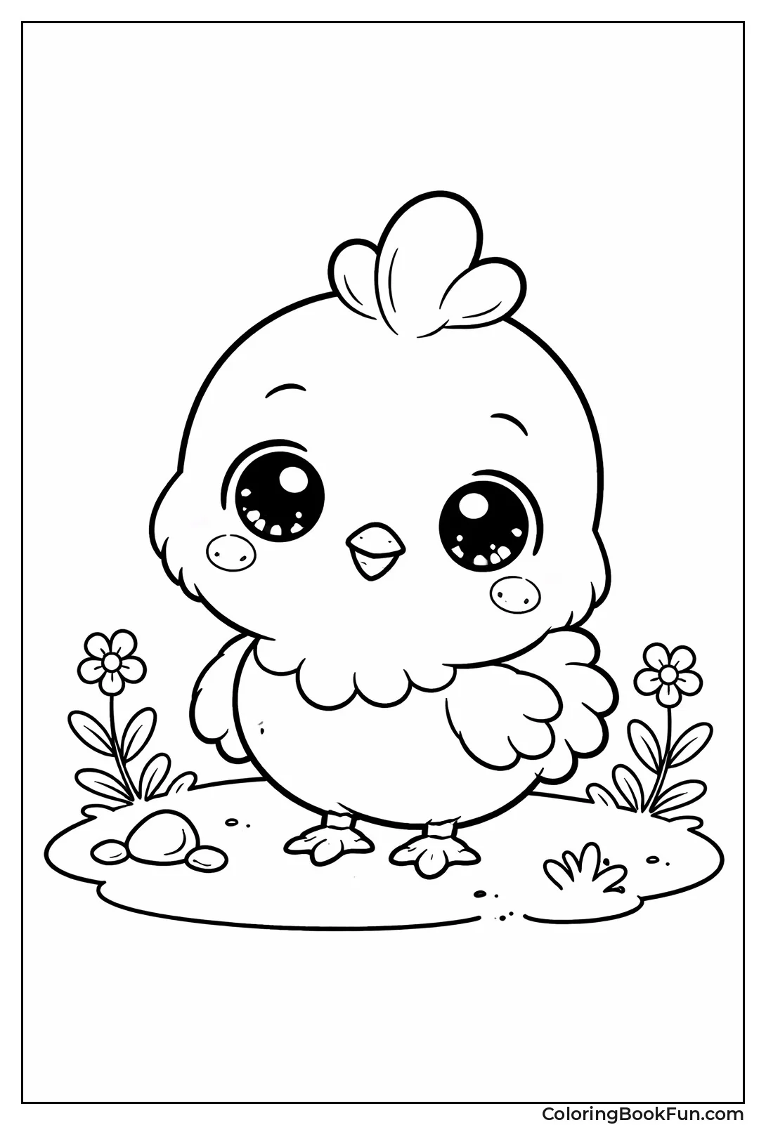 Kawaii Chibi Chicken Smiles