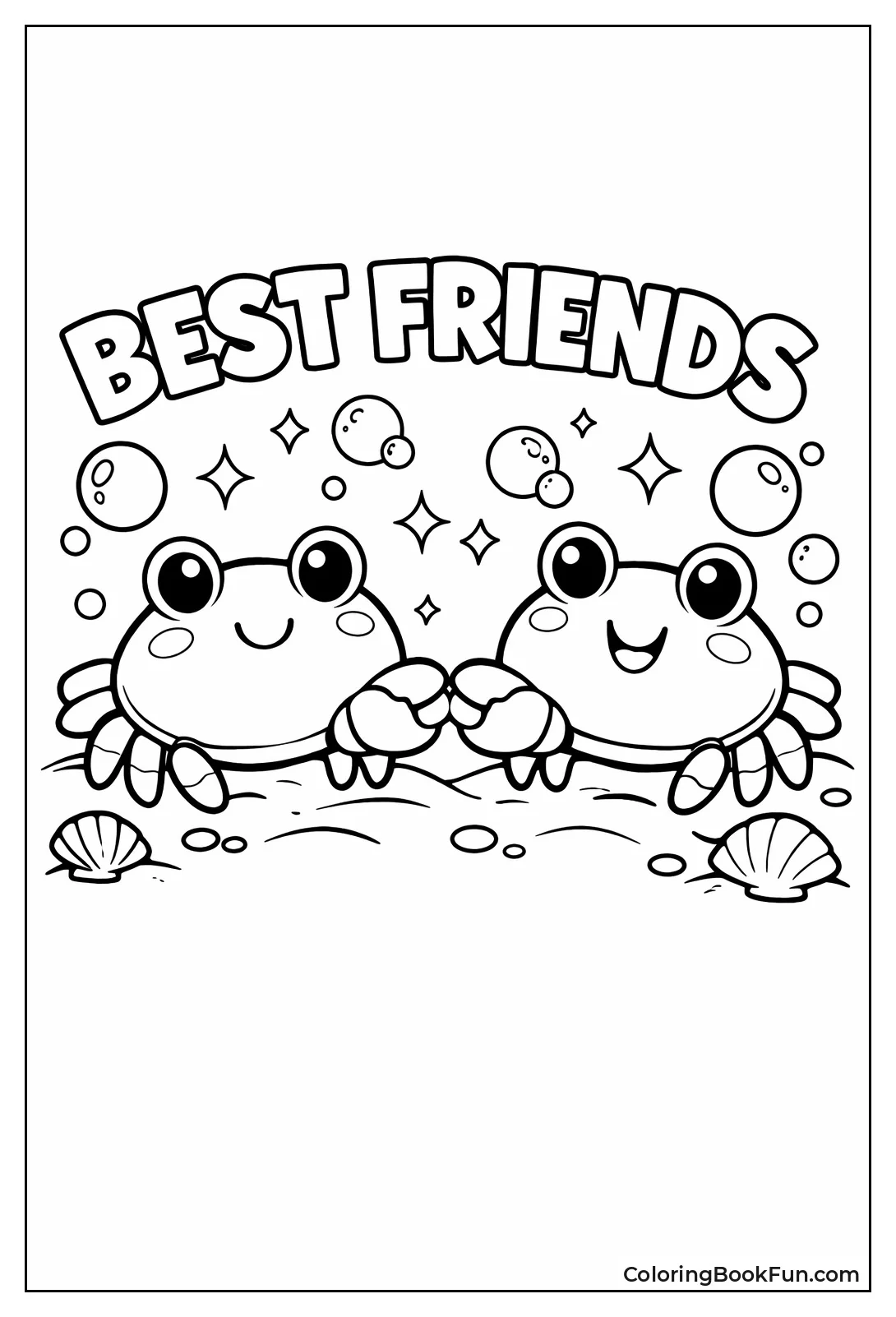 Kawaii Crabs Holding Claws