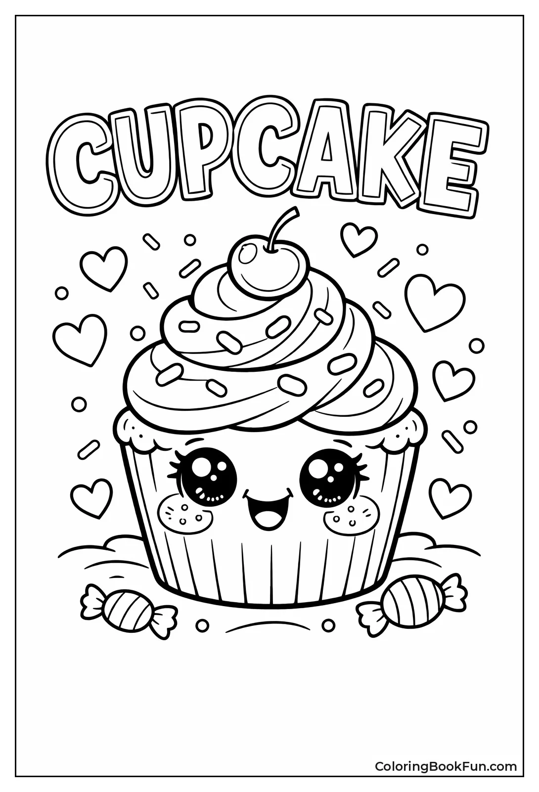 Kawaii Cupcake with Big Eyes