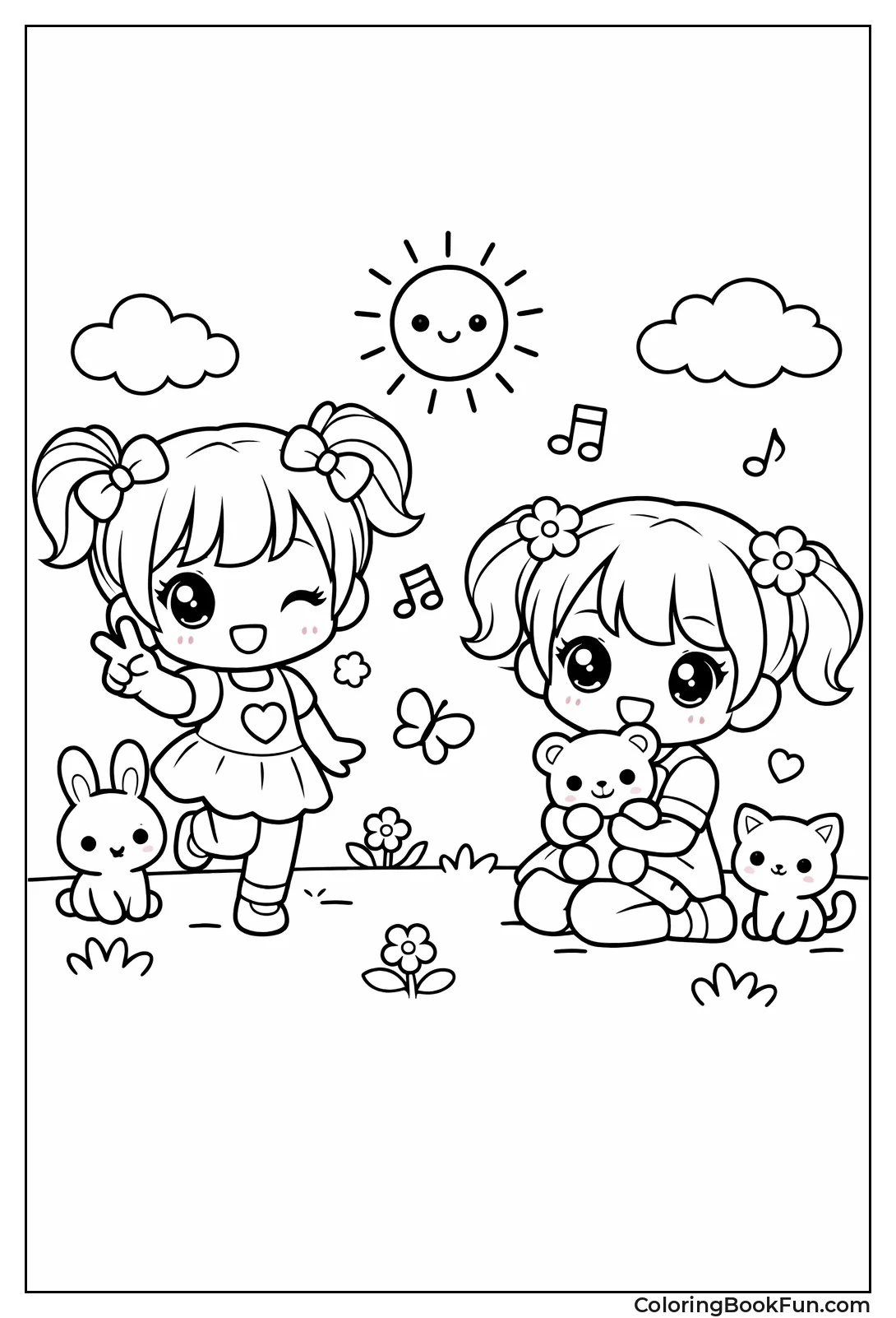 Playful Kawaii Girls