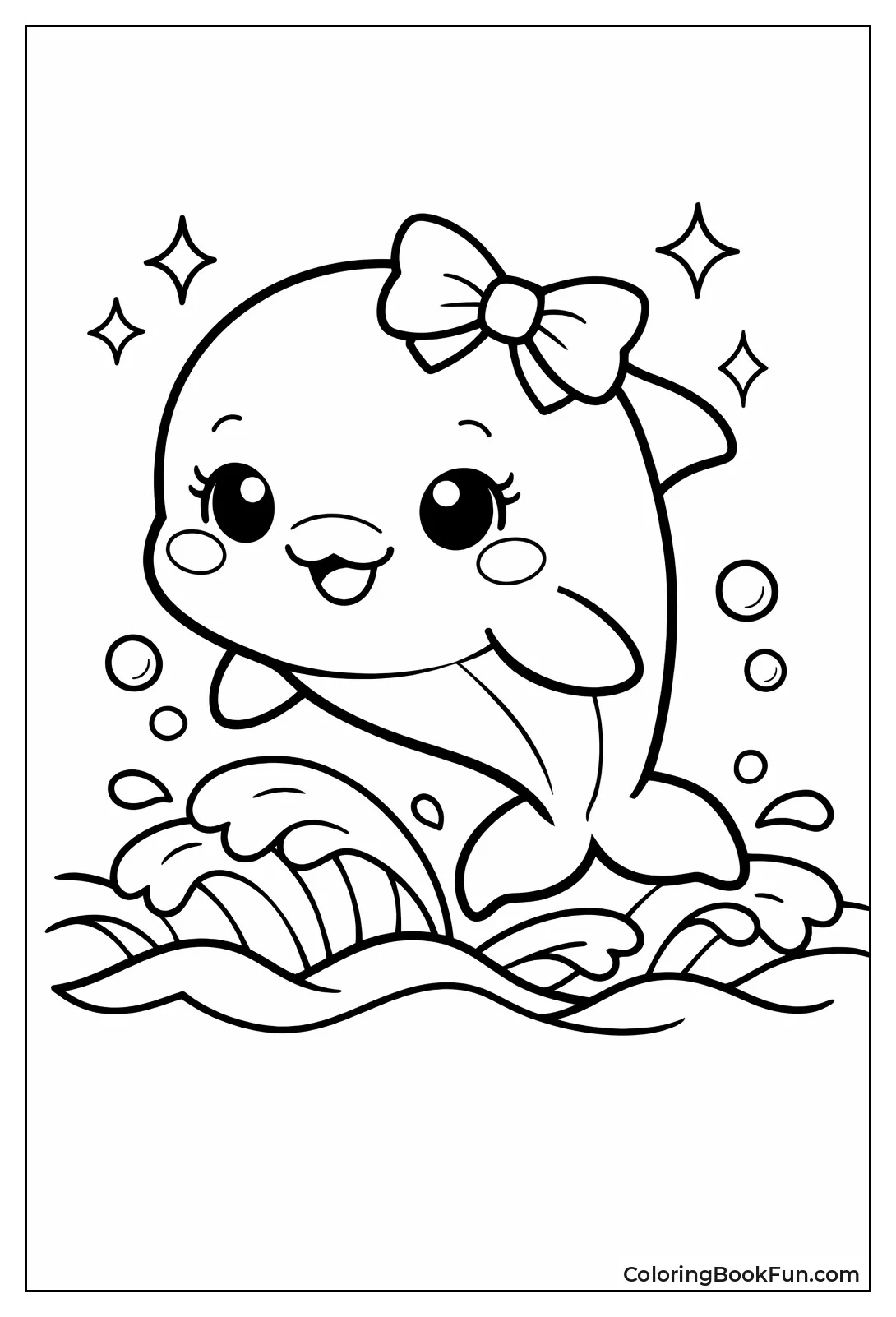 Kawaii Dolphin with Rosy Cheeks