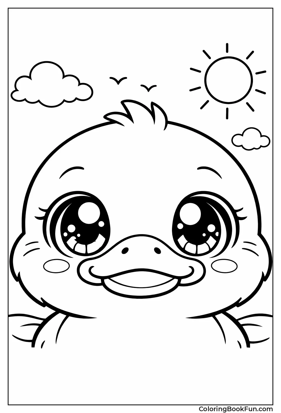 Kawaii Duck Face Closeup