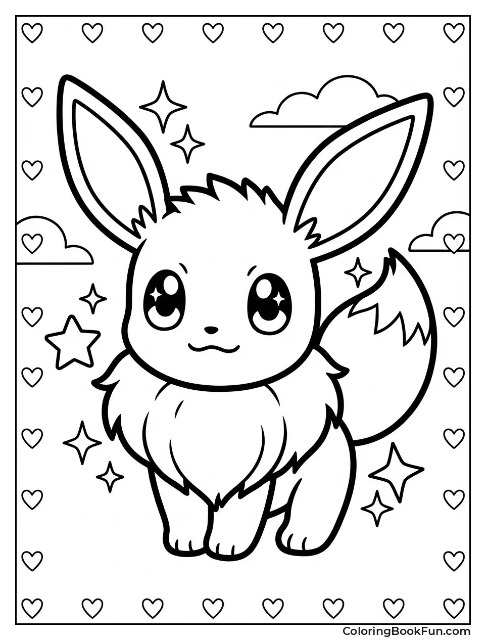 Kawaii Eevee with Sparkles