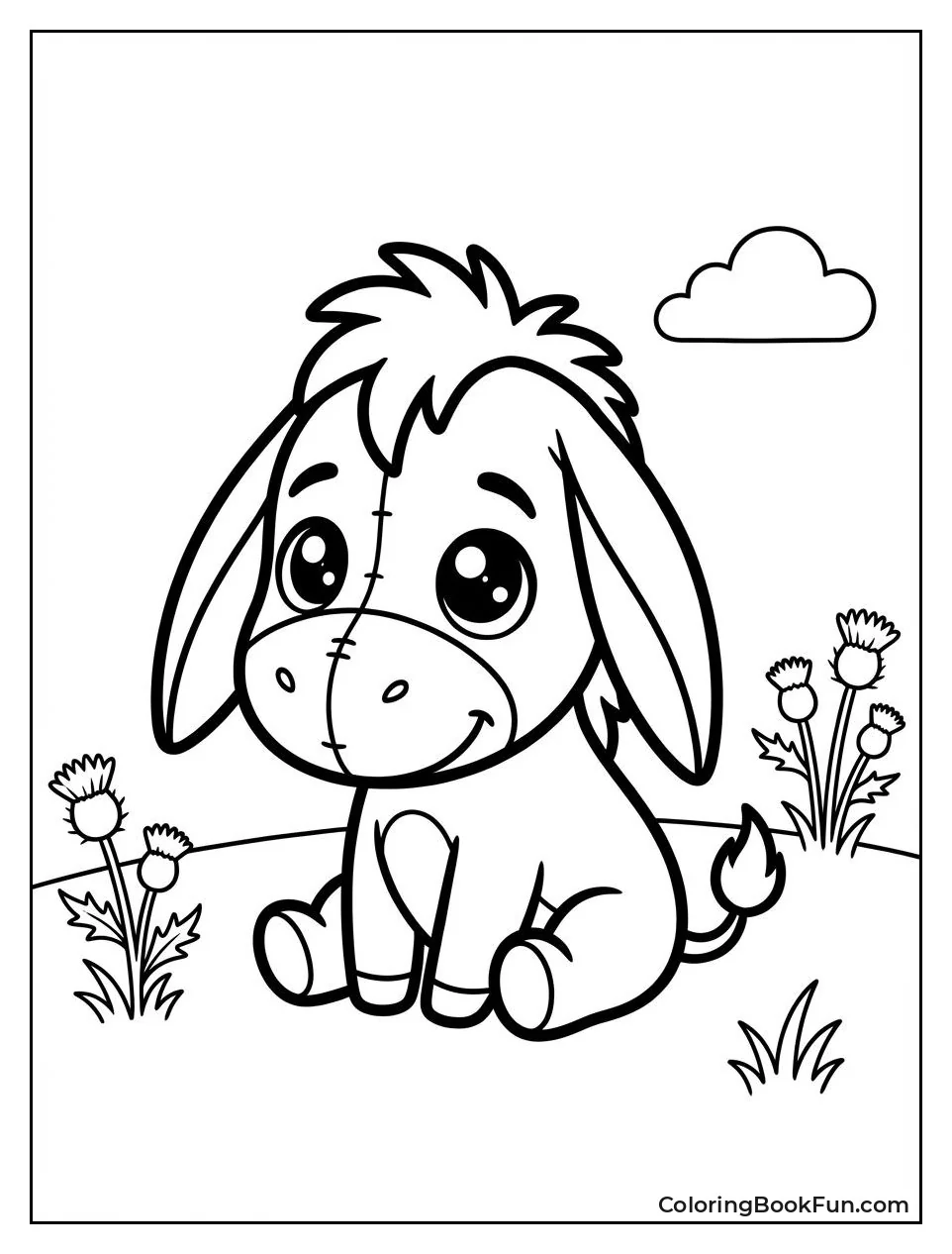 Cute Chibi Eeyore with Big Eyes