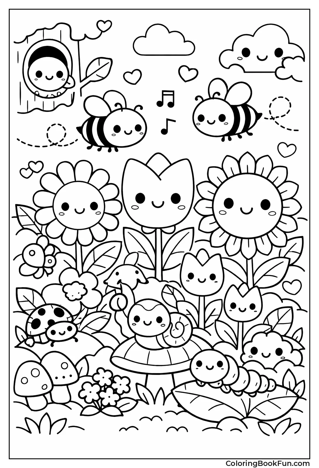 Flower Meadow with Bees