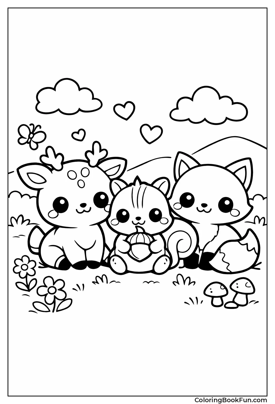 Forest Friends in Meadow