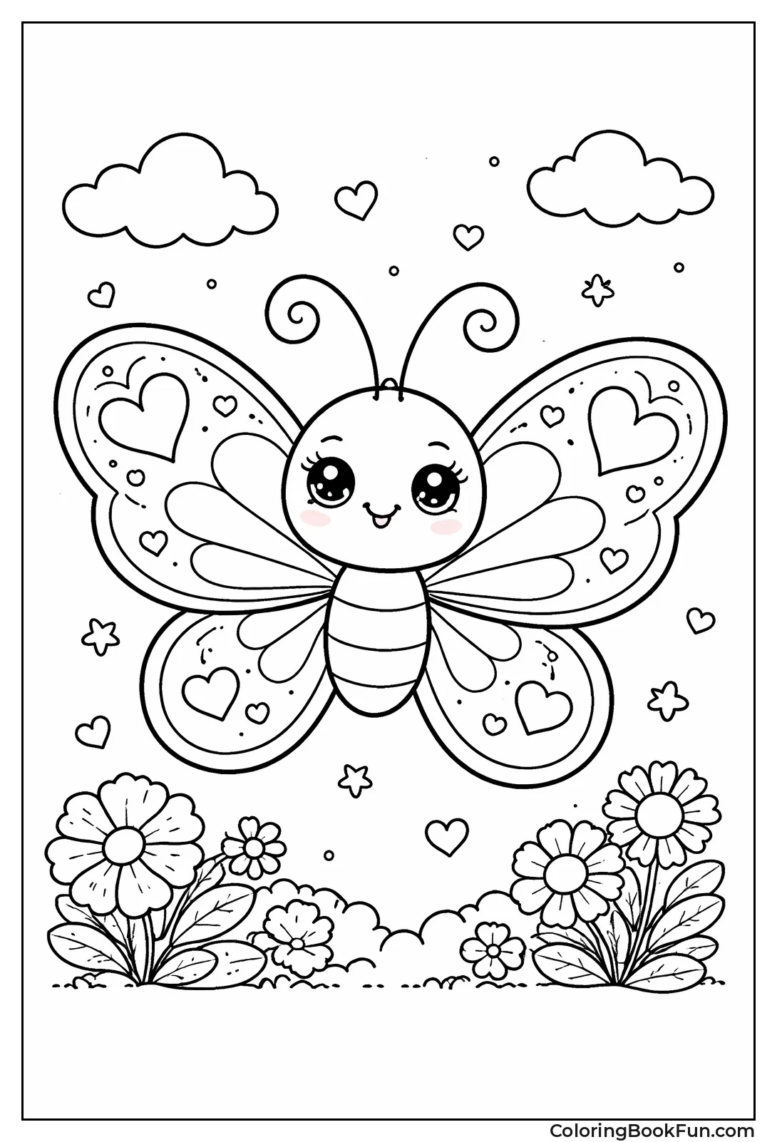 Cute Heart Butterfly