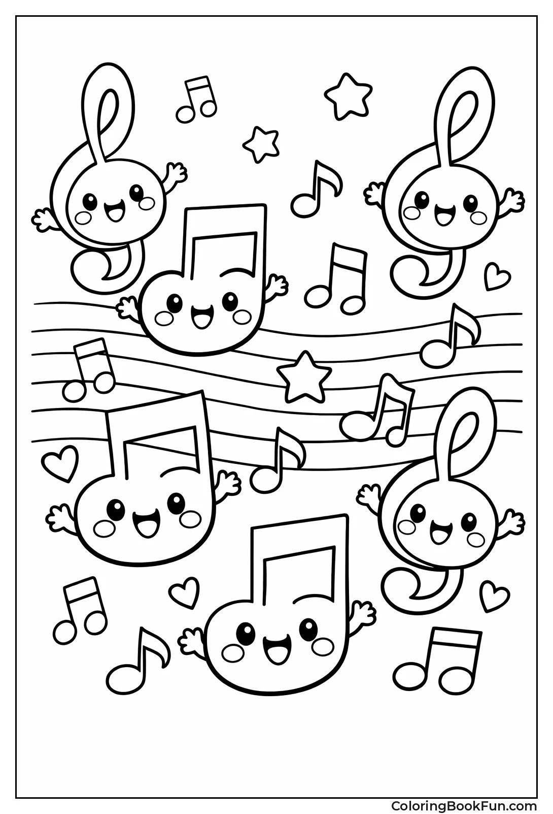 Kawaii Notes with Faces