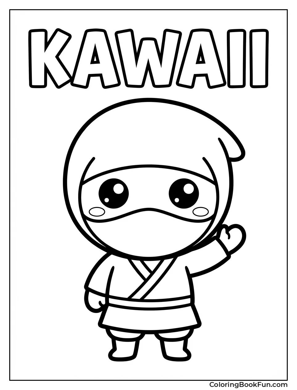 Kawaii Ninja Waving Cutely