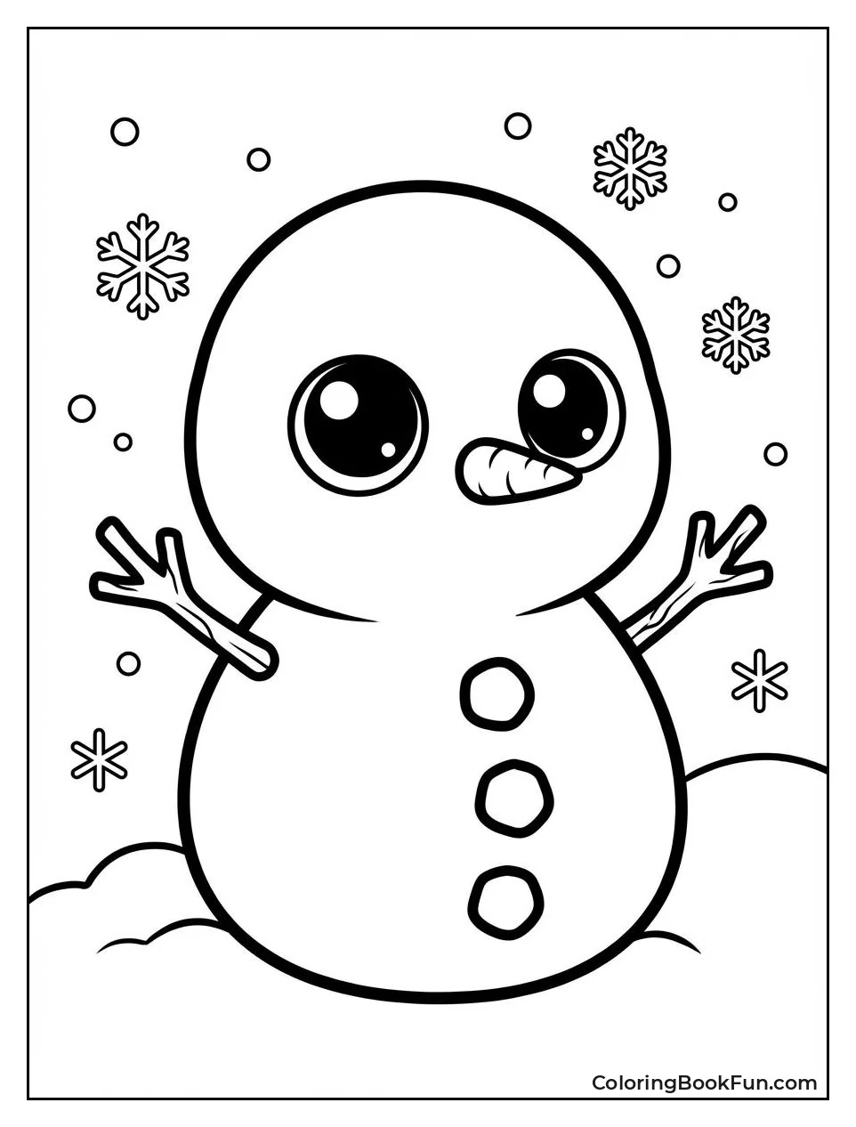 Cute Chibi Olaf with Big Eyes