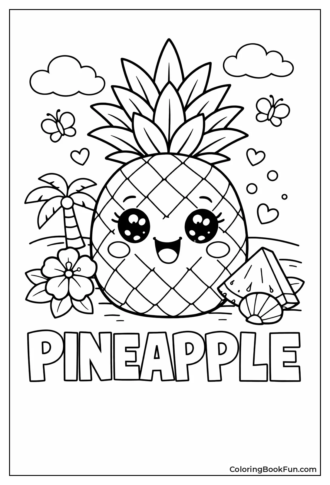 Kawaii Pineapple with Eyes
