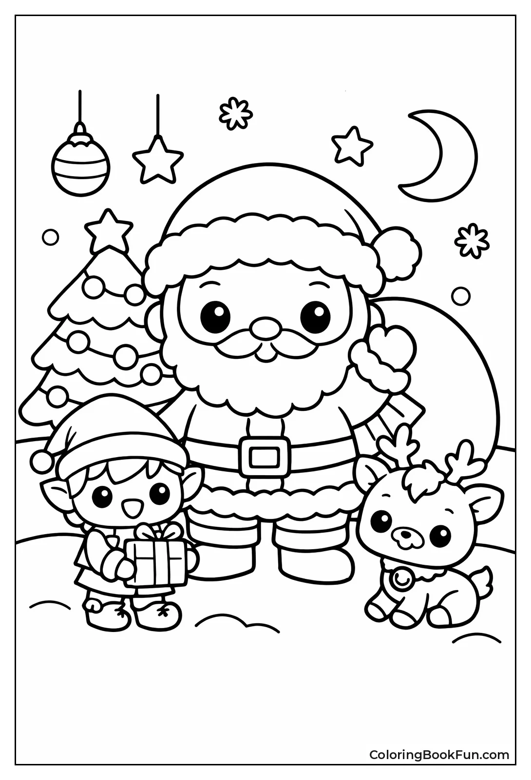 Kawaii Santa and Friends