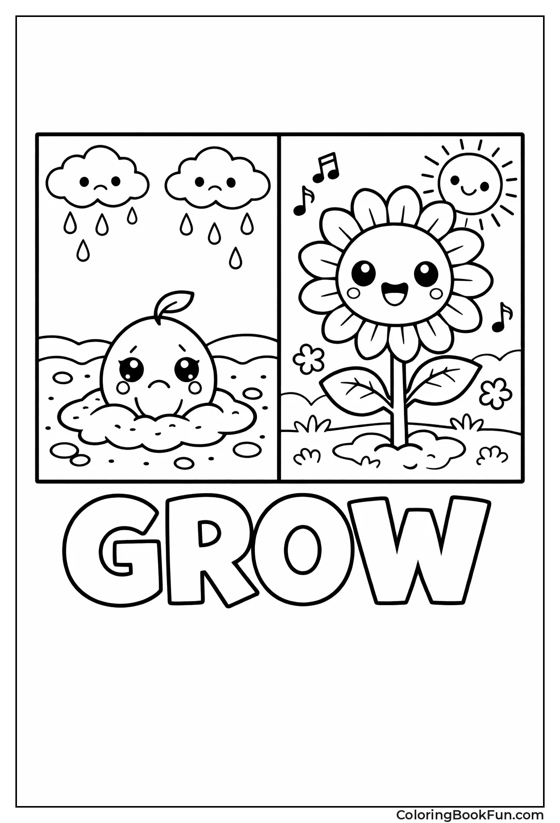 Seedling to Blooming Flower