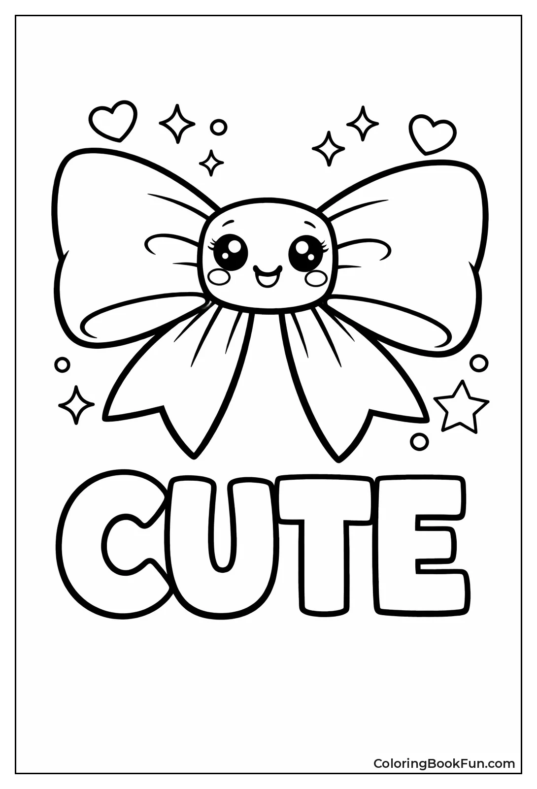 Smiling Kawaii Face Bow