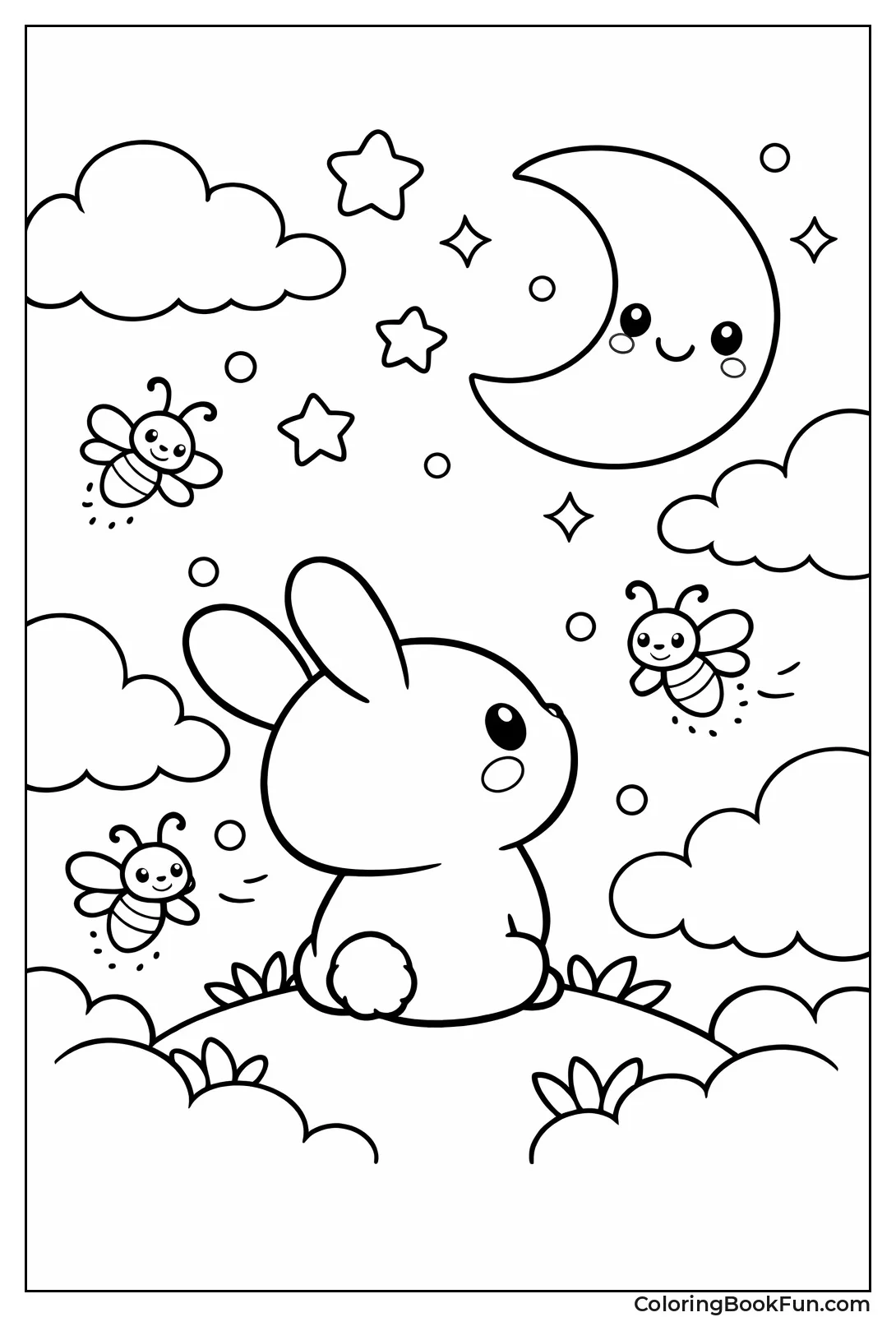 Bunny Gazing at Stars