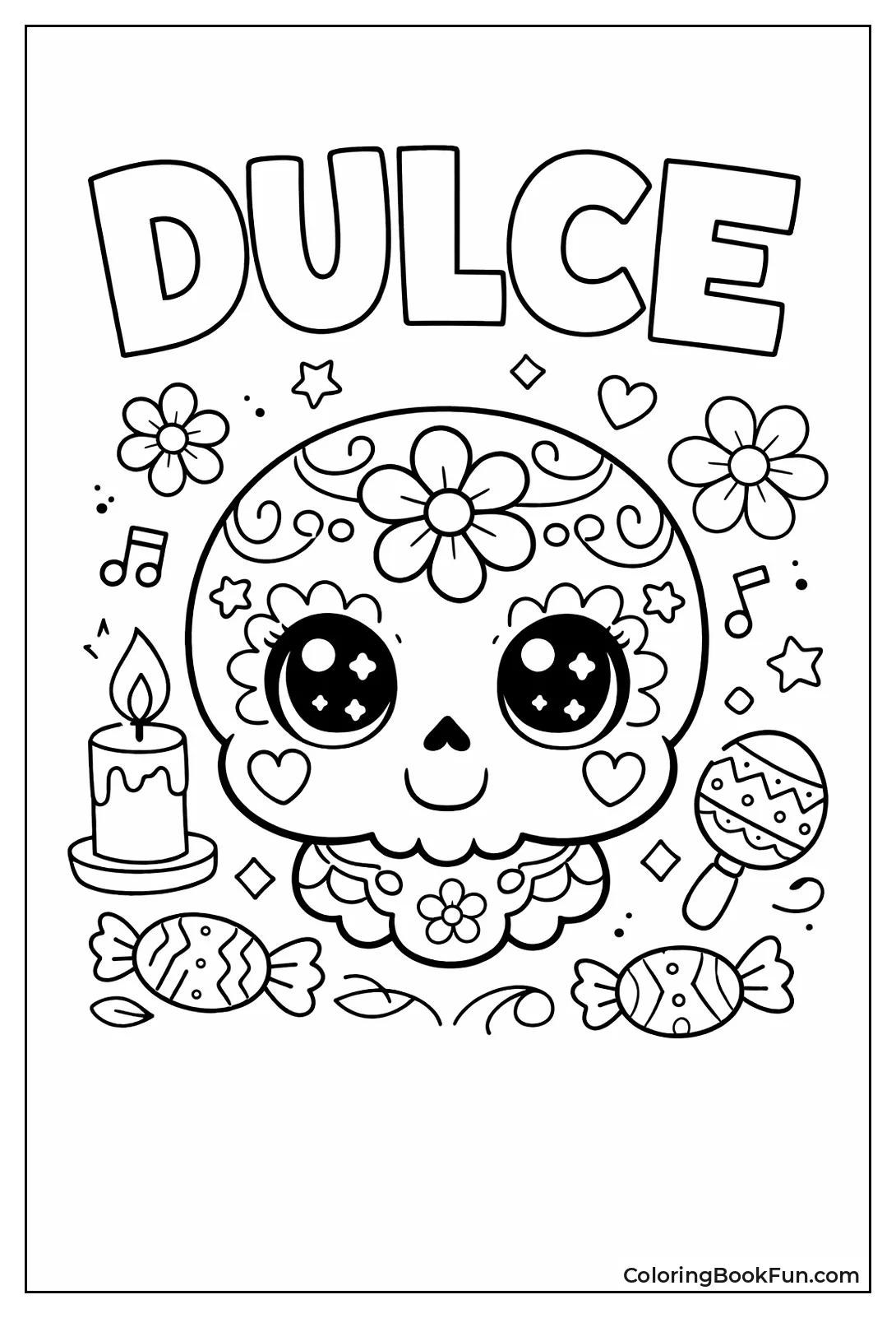 Kawaii Sparkling Sugar Skull