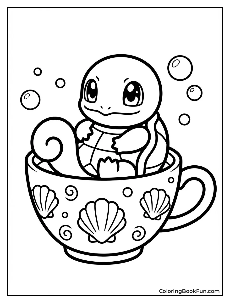 Chibi Squirtle in Teacup