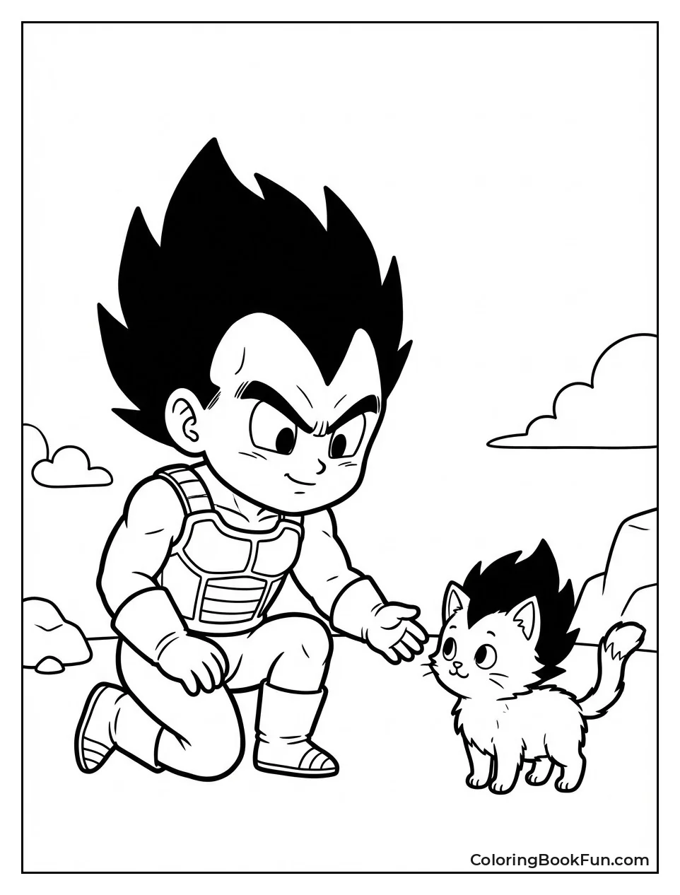 Kawaii Vegeta and Cat