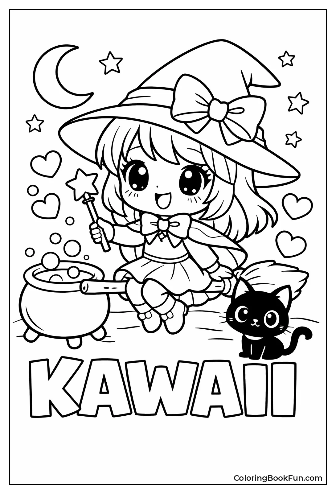 Kawaii Witch with Wand