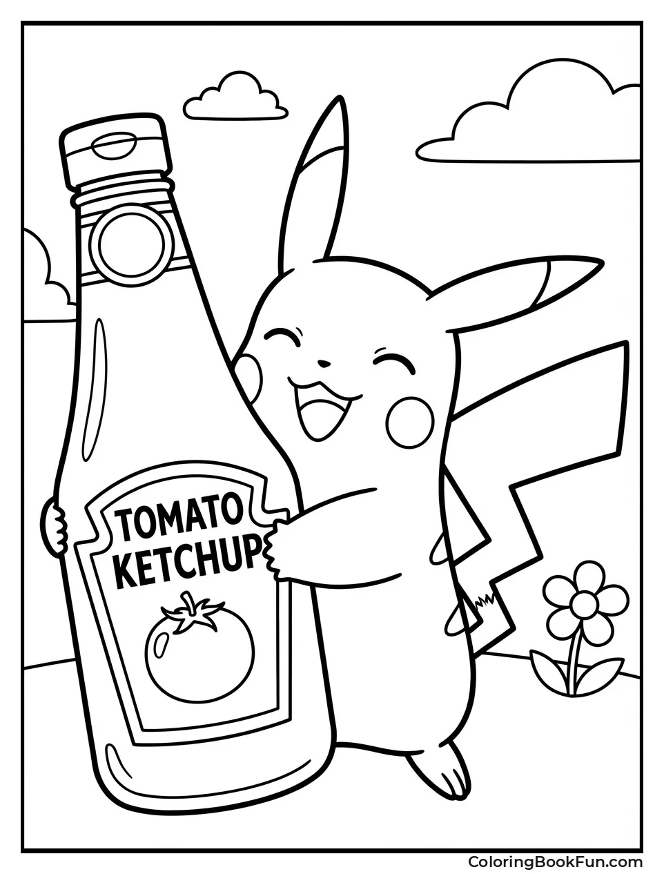 Pikachu Hugs Ketchup Bottle