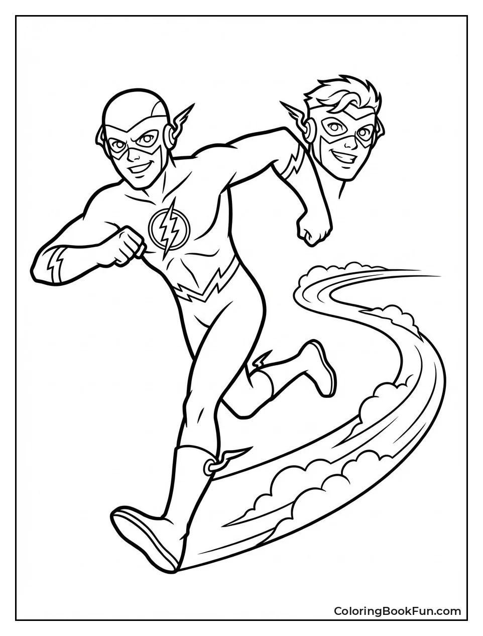 Kid Flash Runs Grinning