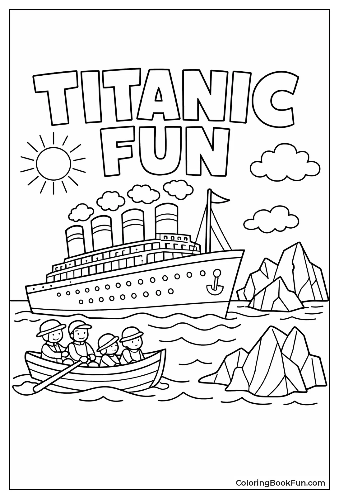 Kids Titanic Ship Dodges Icebergs