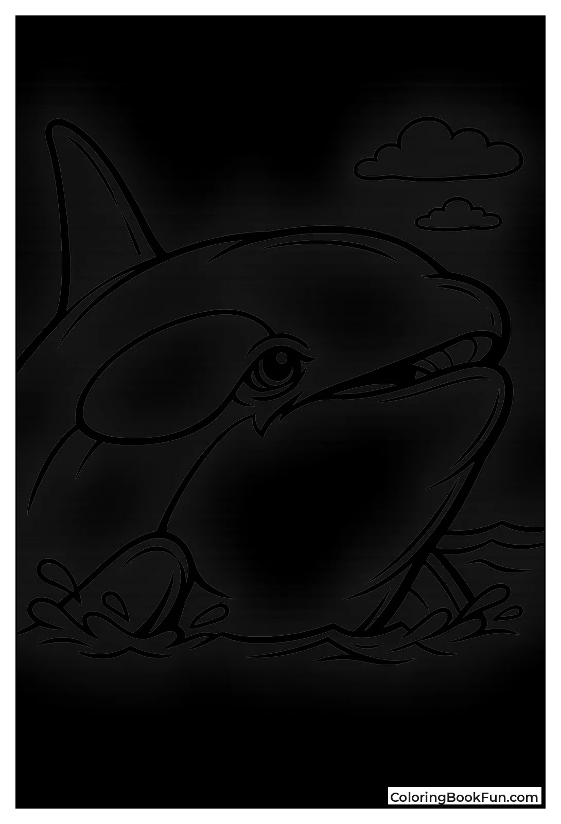 Detailed Orca Eye Portrait