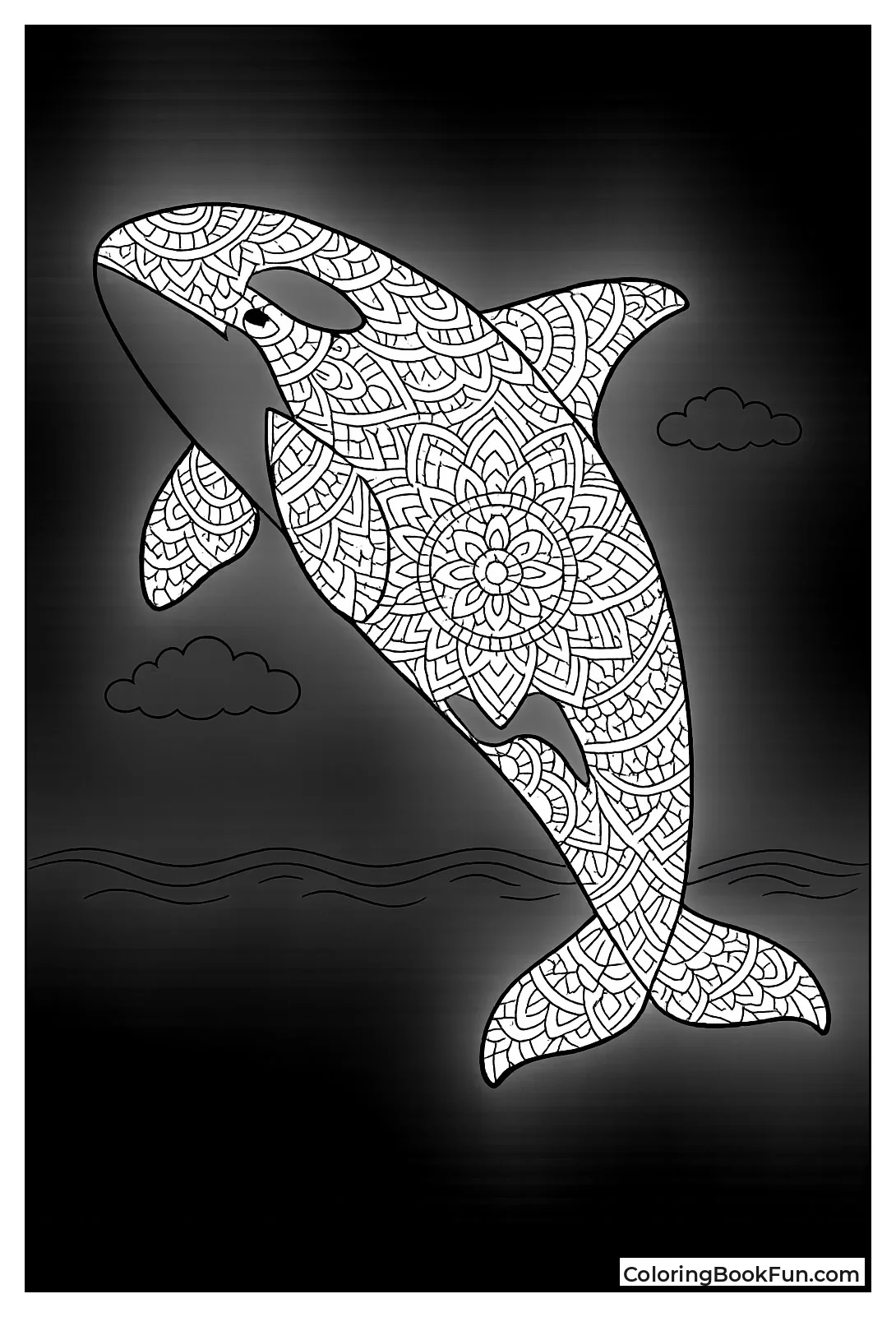 Mandala Orca Silhouette