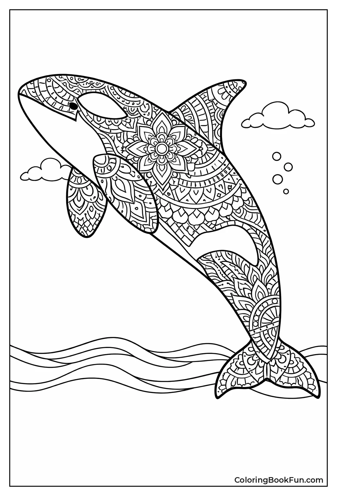 Mandala Orca Silhouette