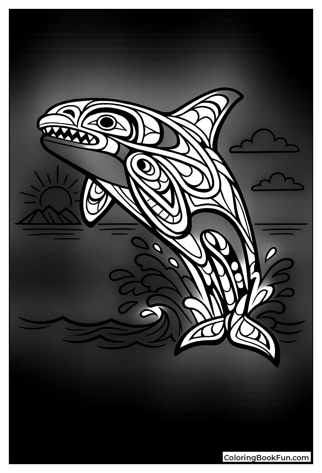 Tribal Style Orca Art