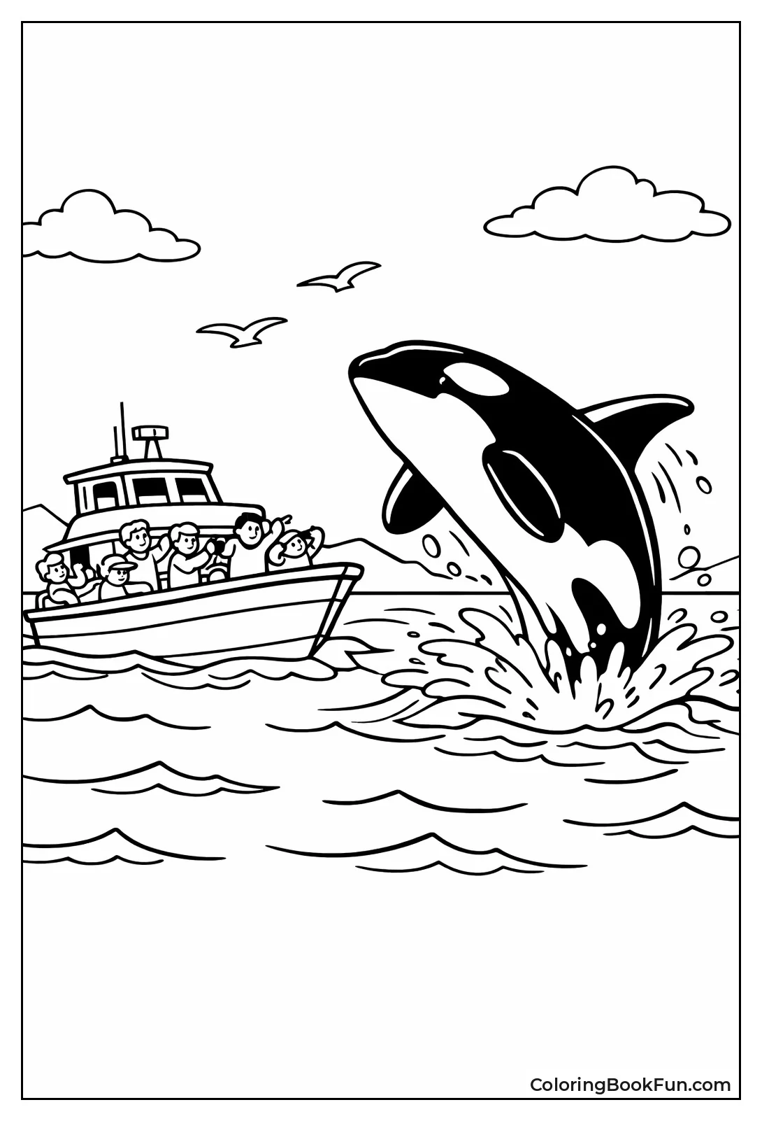 Whale Watch Boat Sees Breach