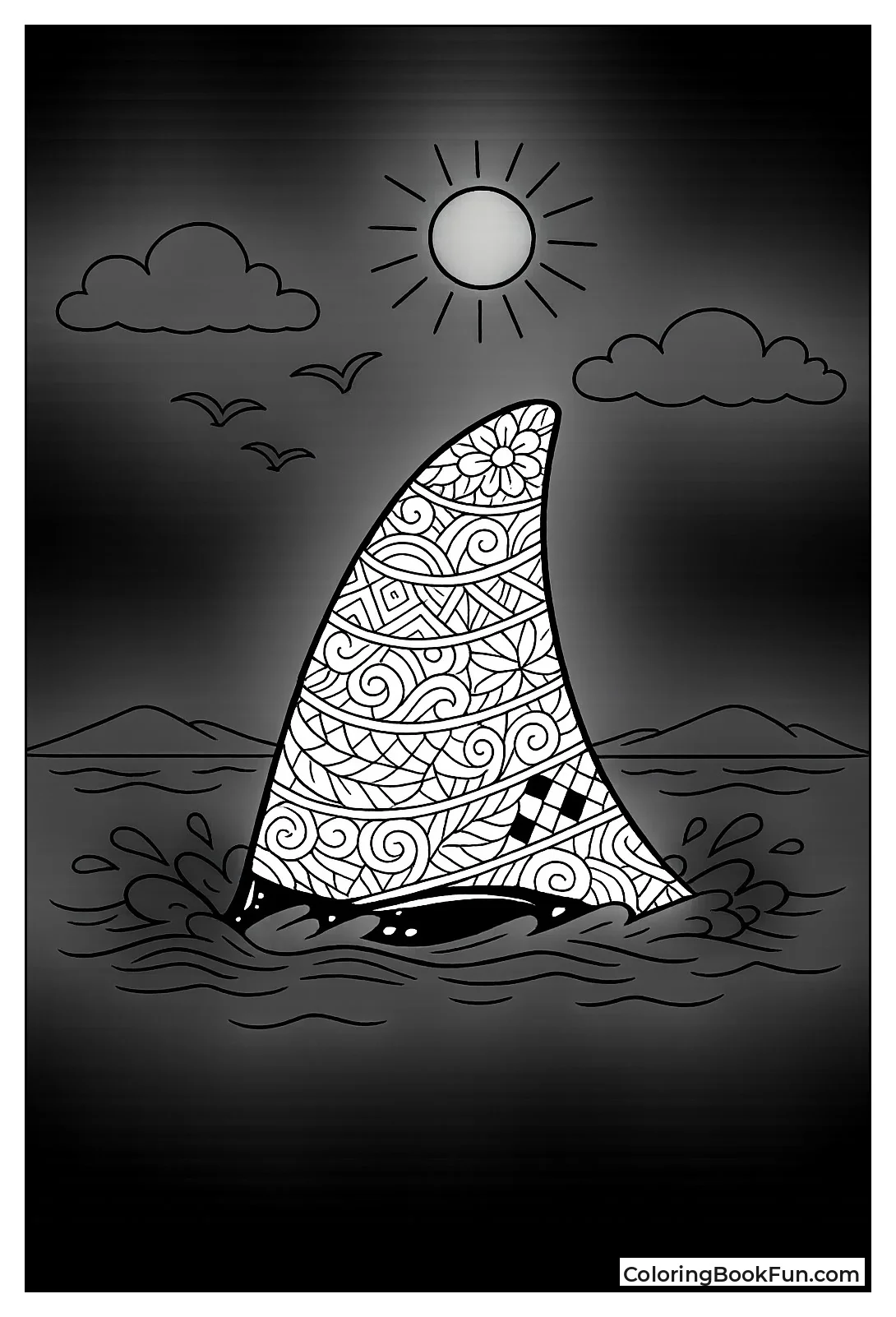 Zentangle Dorsal Fin