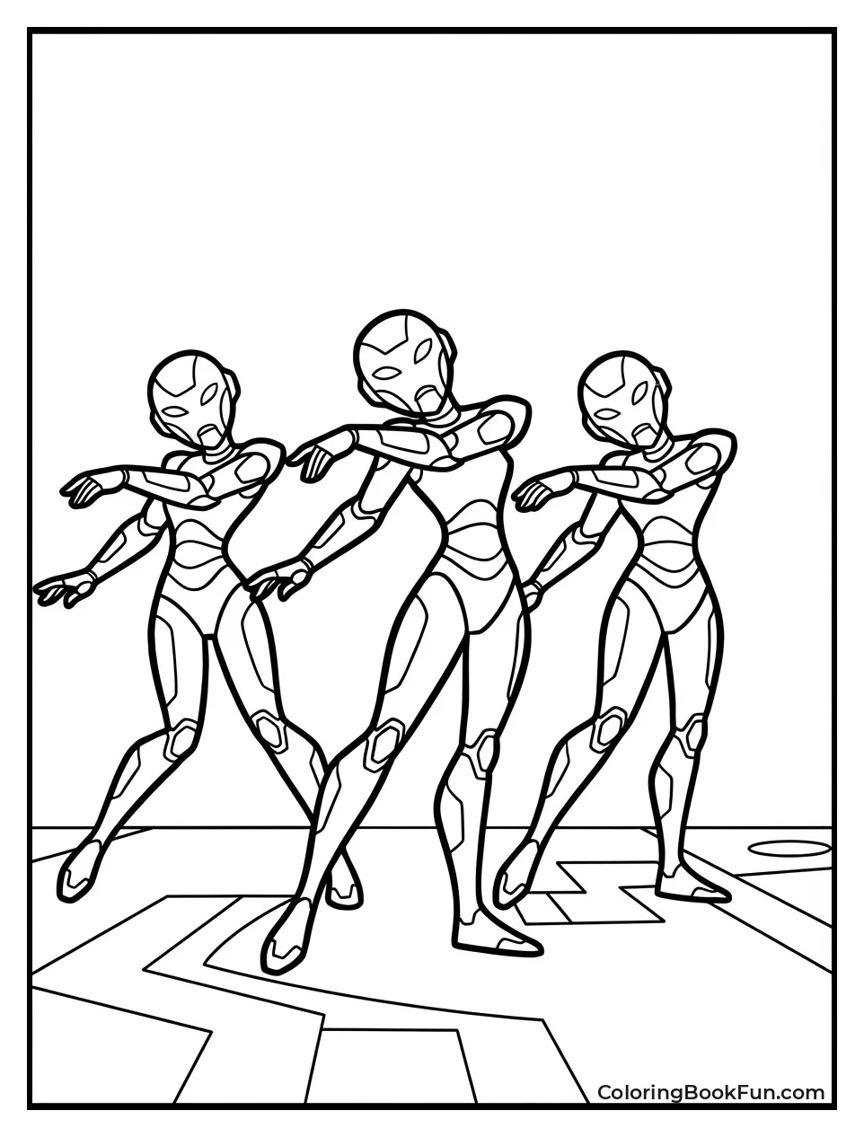 Bebe Robots Pose Together