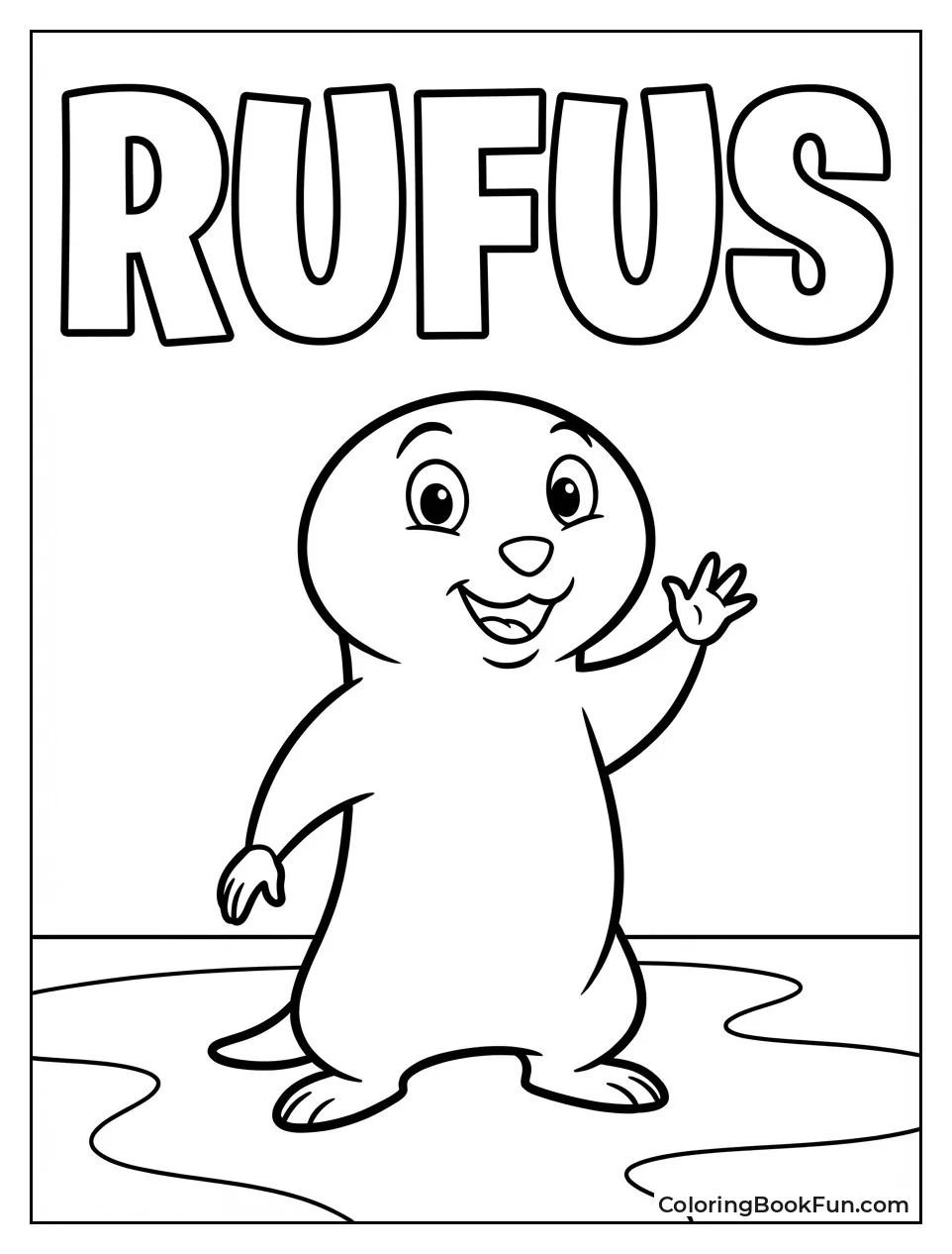 Cute Rufus Waves Happily