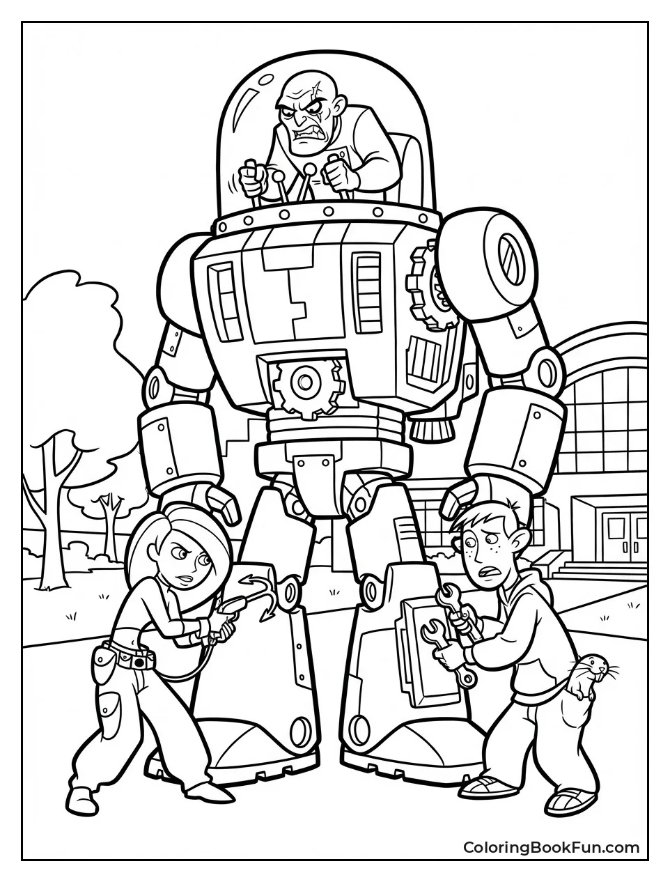 Drakken Giant Robot Fight