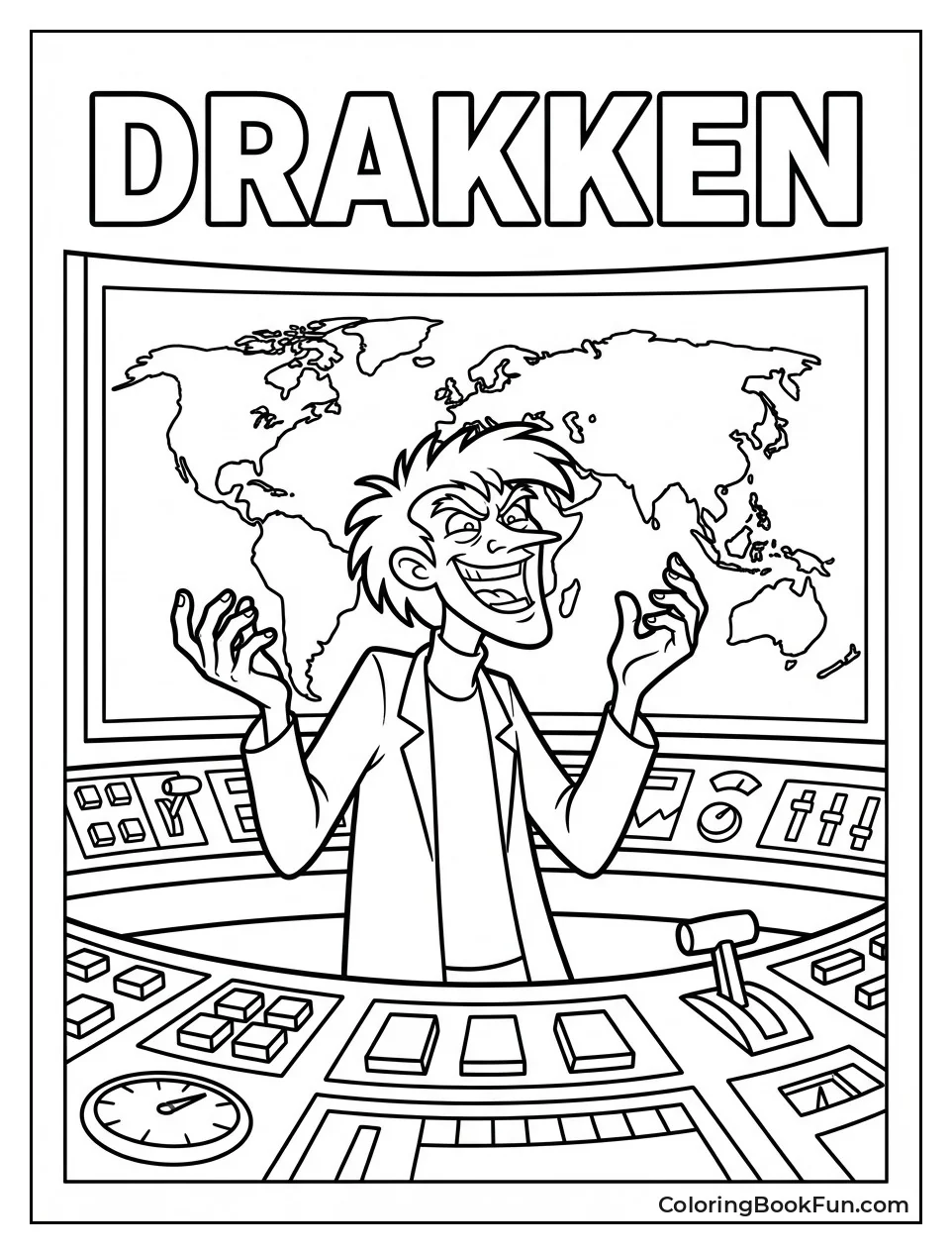 Drakken Laughs at World Map